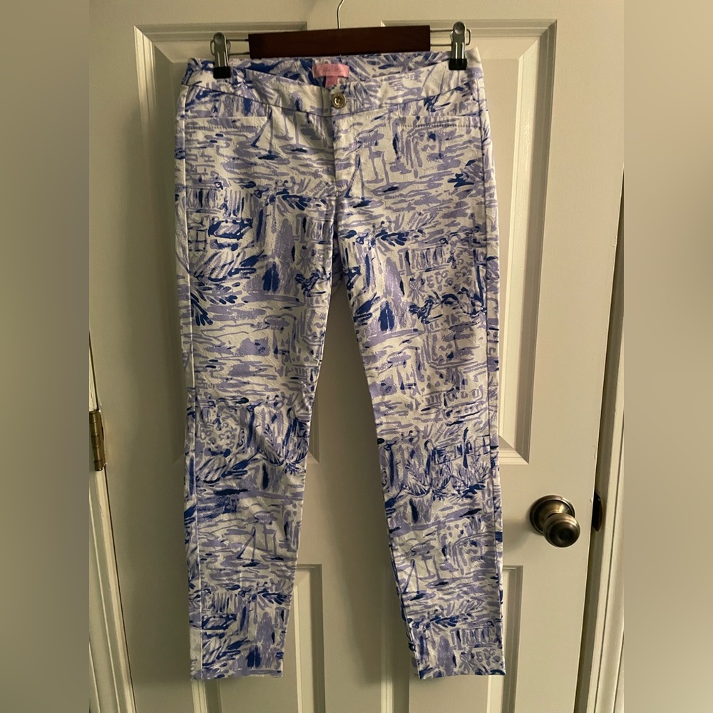 Lilly Pulitzer Kelly Skinny Pants Women’s Size 2 Rock the Dock pattern